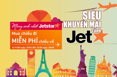 Mua chiều đi miễn phí chiều về Jetstar
