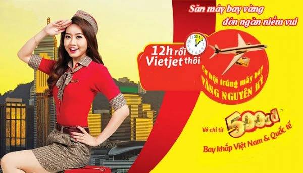 Khuyến mãi 12h rồi, Vietjet thôi