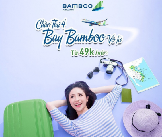 Khuyến mãi “Chào thứ 4 bay Bamboo vô tư”
