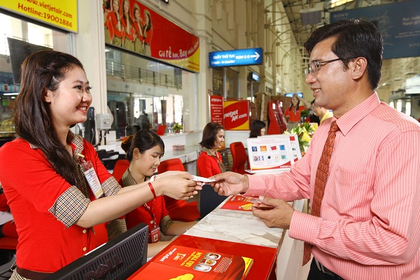 Quầy làm thủ tục Vietjet Air
