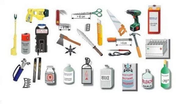 Những vật dụng không được mang trong hành lý xách tay lên máy bay