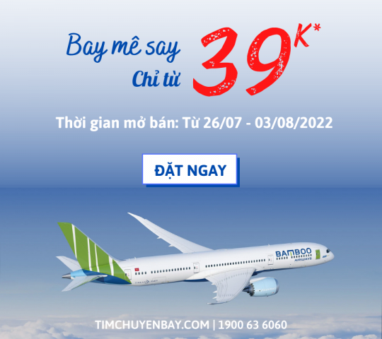 Ưu đãi chào thu của Bamboo Airways chỉ từ 39K