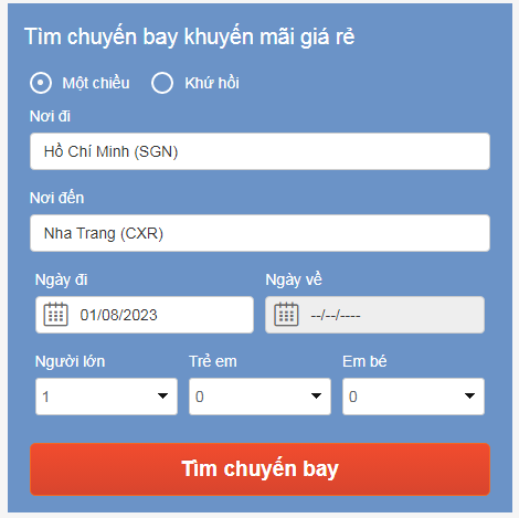 Nhập thông tin cần thiết ở Bước 2