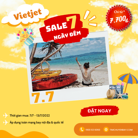 Săn vé 7.700 đồng của Vietjet Air bay khắp muôn nơi
