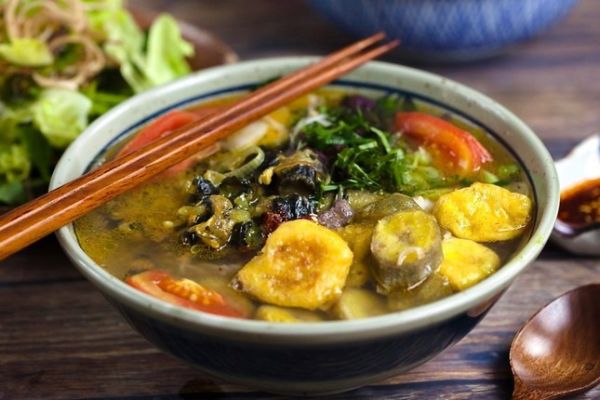 Mùa đông nhớ về món bún ốc chuối đậu Hà Nội