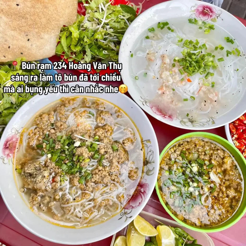 Bún rạm du lịch Quy Nhơn