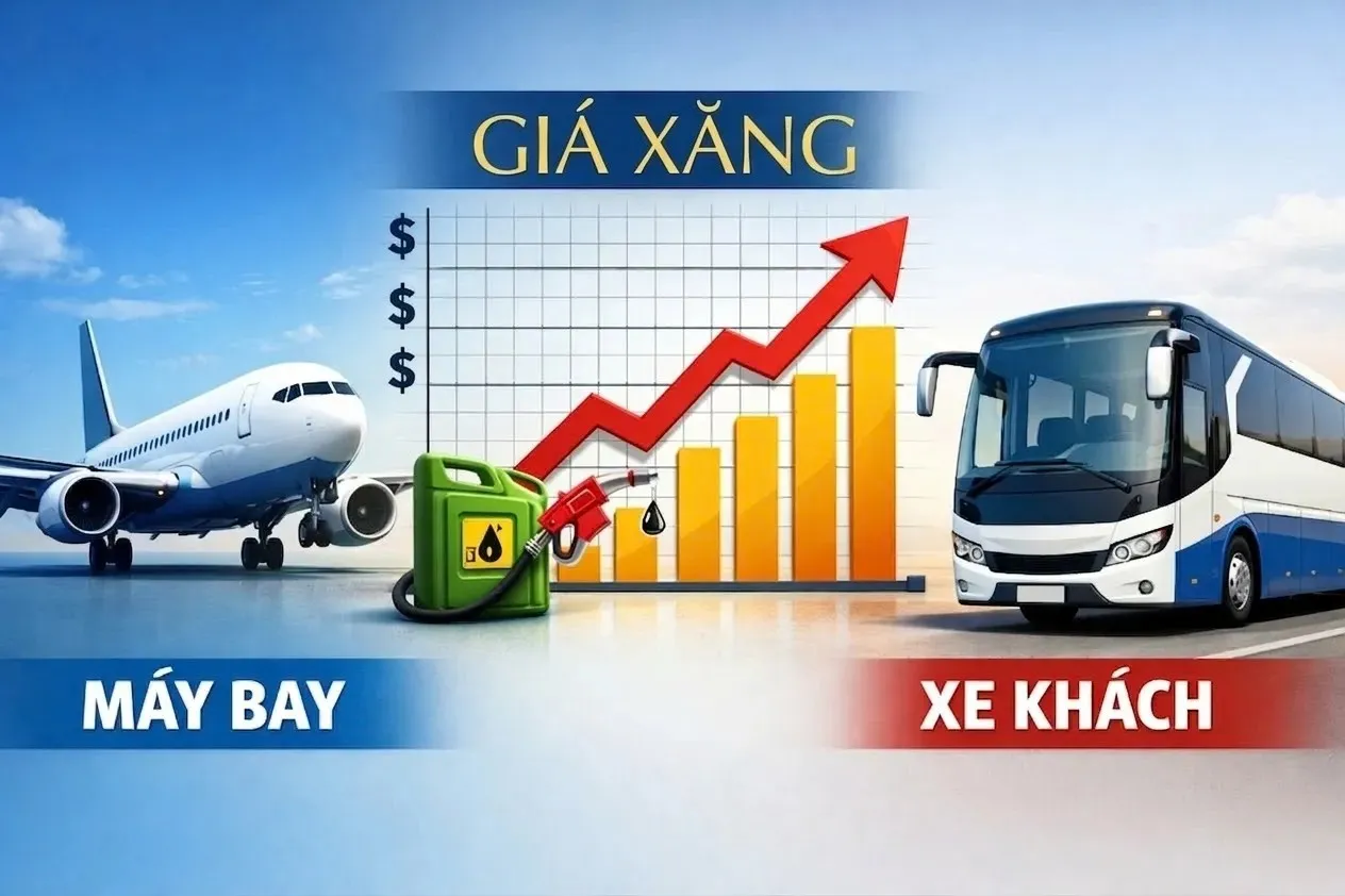 Giá xăng tăng đi máy bay hay xe khách rẻ hơn?